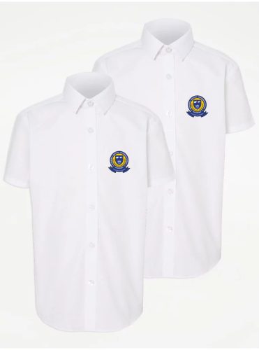 Boys’ White Short Sleeve School Shirt 