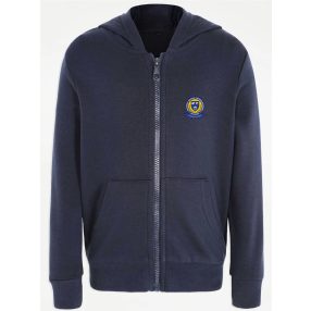 Navy blue zip-up jumper (unisex) 
