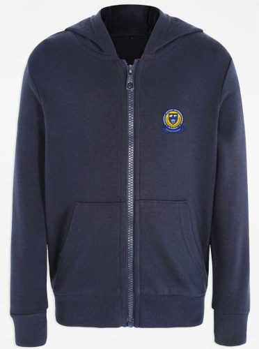 Navy blue zip-up jumper (unisex) 