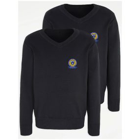 Navy blue V-Neck sweater (unisex) 